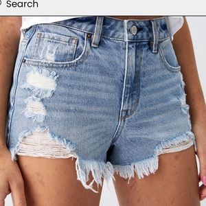 Lido Blue High Waisted Denim Festival Shorts